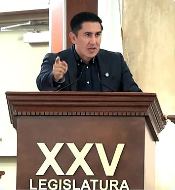 Diego Echevarria en tribuna de la XXV Legislatura